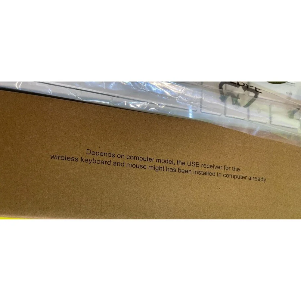 wireless keyboard and mouse combo #HSA P001D White Open Box